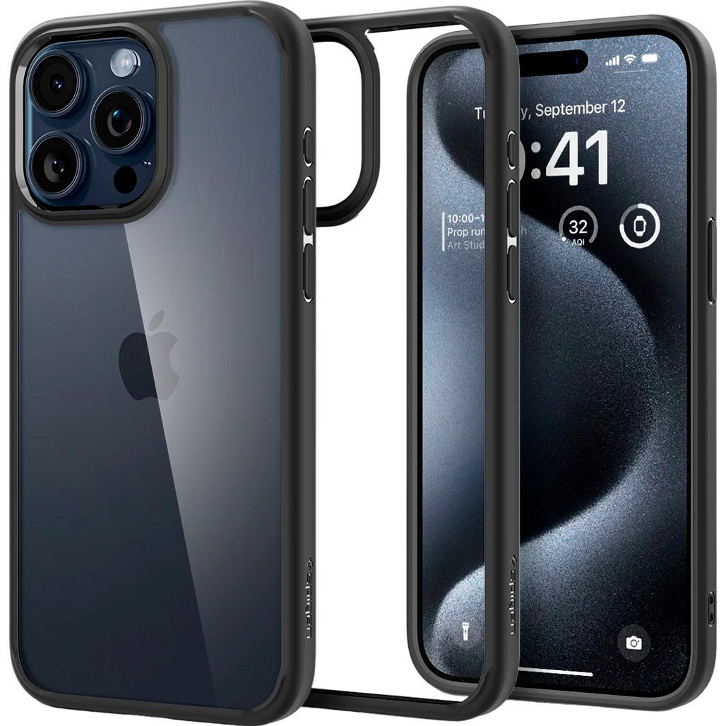 

Чехол Spigen Ultra Hybrid Case для Apple iPhone 15 Pro Matte Black (ACS06713)