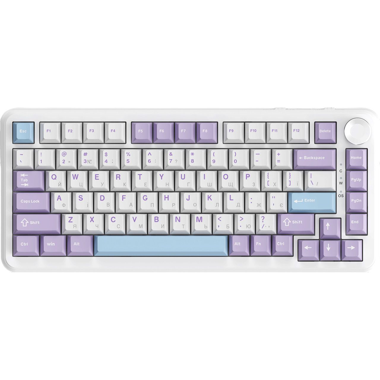 

Клавіатура Ajazz AK820 MAX Magnetic Switch Purple/White/Blue RGB (AK820MAX-WM-PWB)