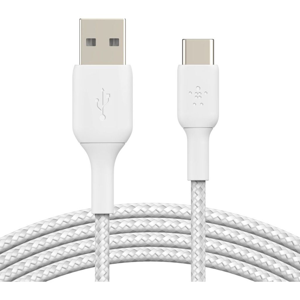 

Кабель Belkin Boost Up Charge Braided USB-A to USB-C 1m White (CAB002BT1MWH)