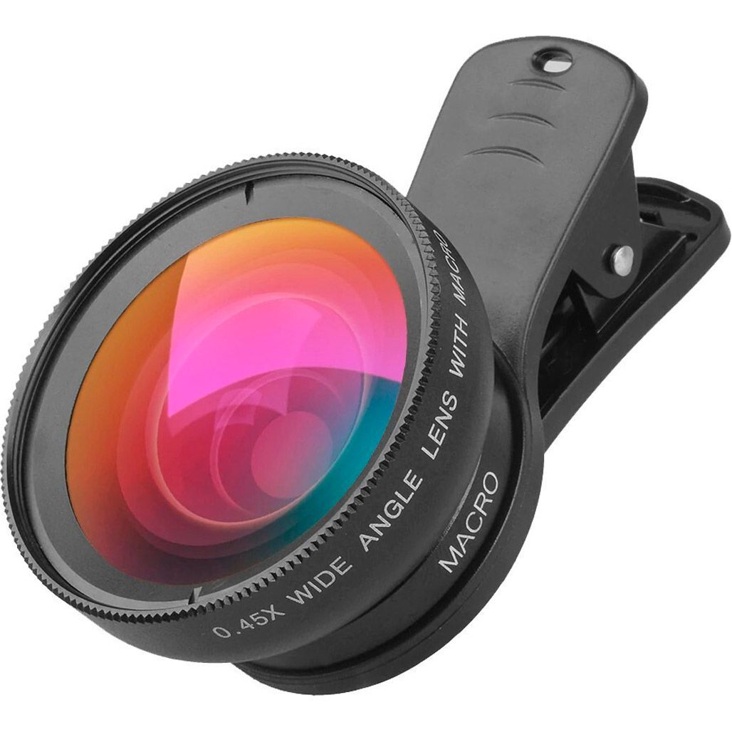 

Ширококутний макрооб'єктив для телефону Apexel Super Wide Angle & Super Macro 2-in-1 Lens Kit (APL-0.45WM)
