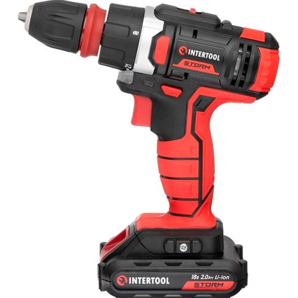 

Дрель-шуруповерт Intertool WT-0317 18V 2x2Ah