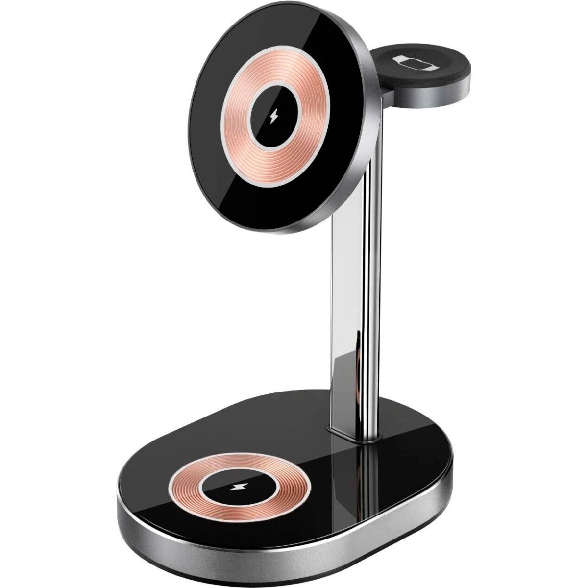 Бездротовий зарядний пристрій WiWU Wi-W003 3 в 1 Wireless Charger with MagSafe Black