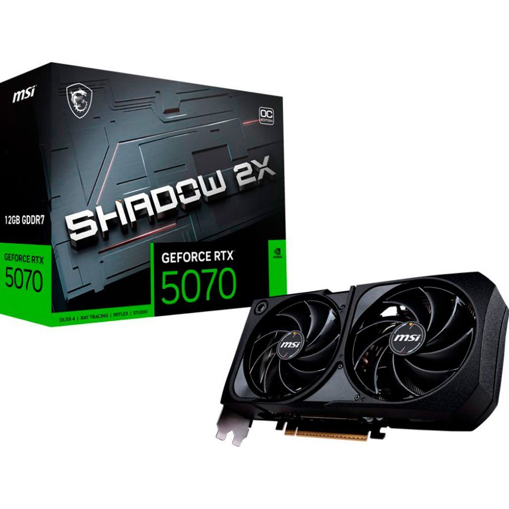 

Видеокарта MSI GeForce RTX 5070 12G SHADOW 2X OC (G5070-12S2C) EU