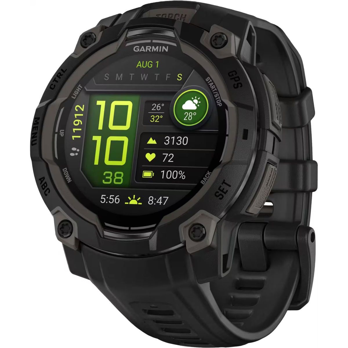Смарт-часы Garmin Instinct 3 AMOLED 45mm Black with Black Band (010-02936-00)