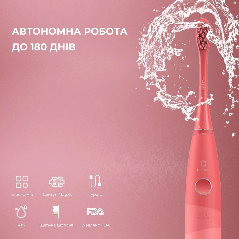 Електрична зубна щітка Xiaomi Oclean Find Duo Set Electric Toothbrush Red and Blue 2шт