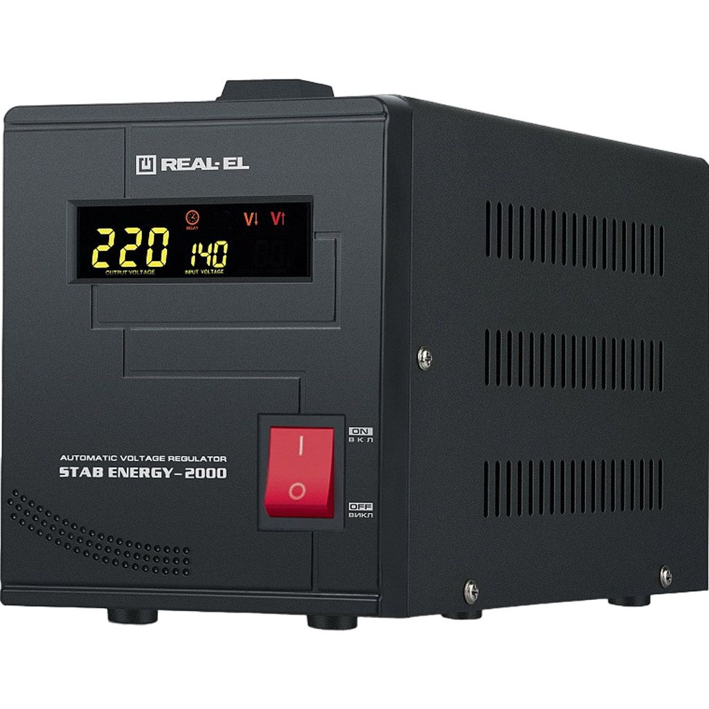 

Стабілізатор напруги REAL-EL Stab Energy-2000 (EL122400013)