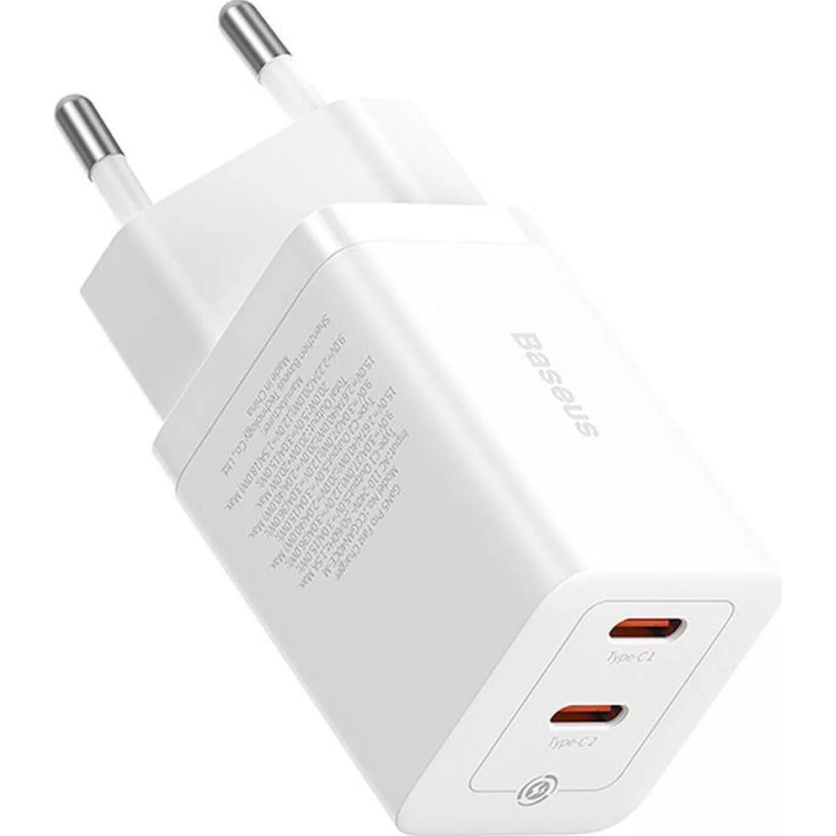 Мережевий зарядний пристрій Baseus GaN5 Pro 40W 2xUSB-C White (CCGP180102)