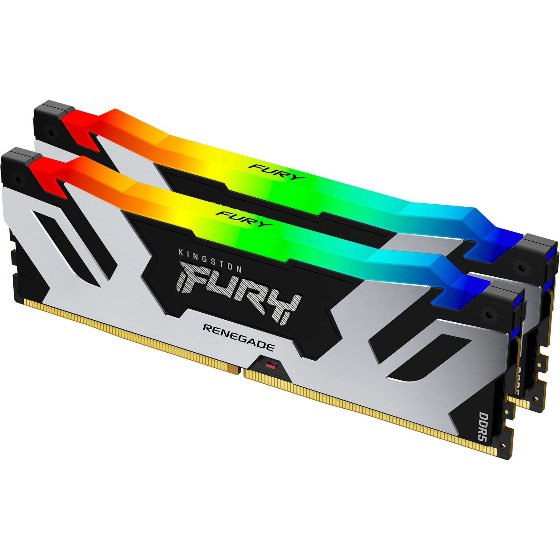 

Модуль пам'яті DDR5 Kingston FURY Renegade 2x16GB 6400MHz Silver RGB (KF564C32RSAK2-32)