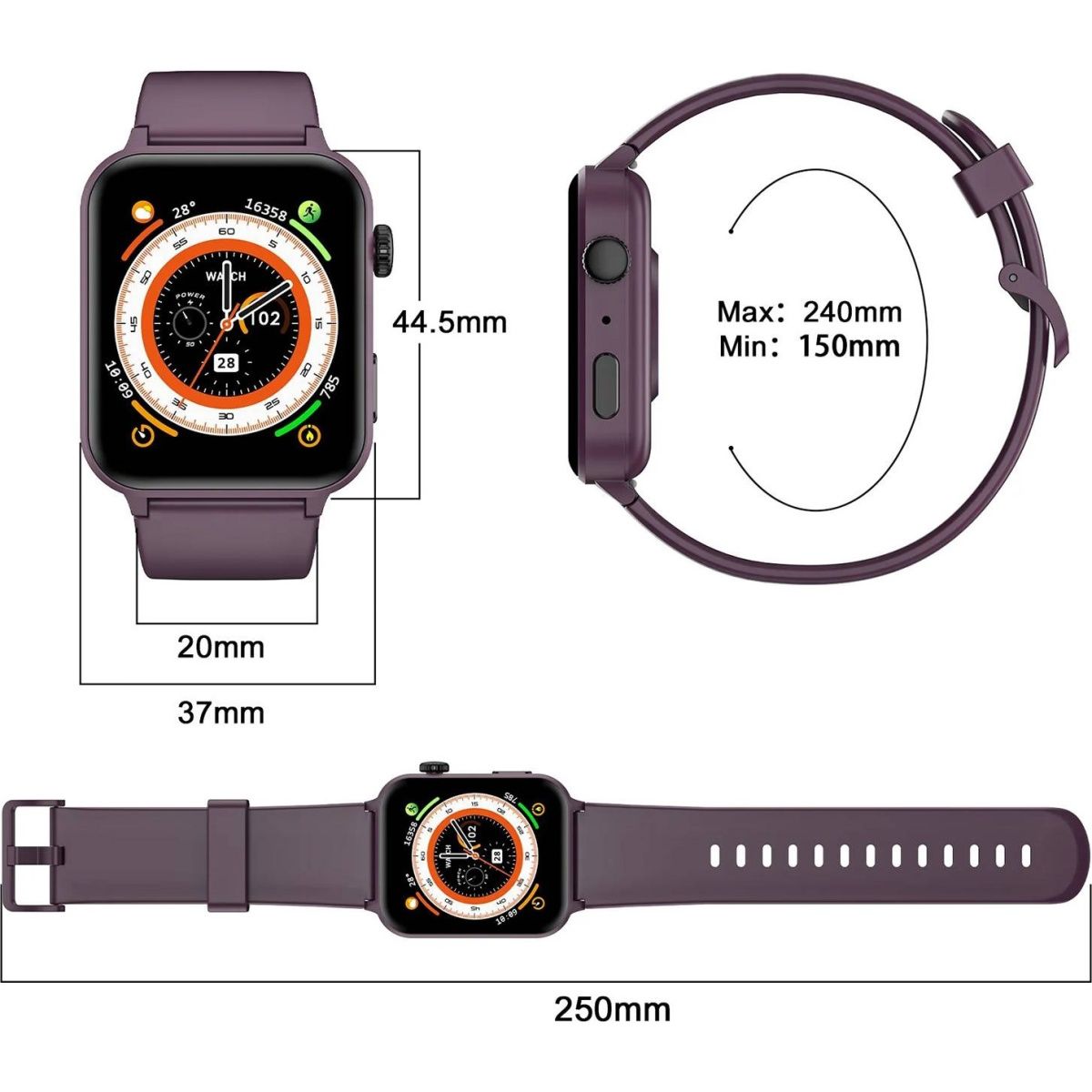 Смарт-годинник Blackview R30 Pro Purple (6931548317449)