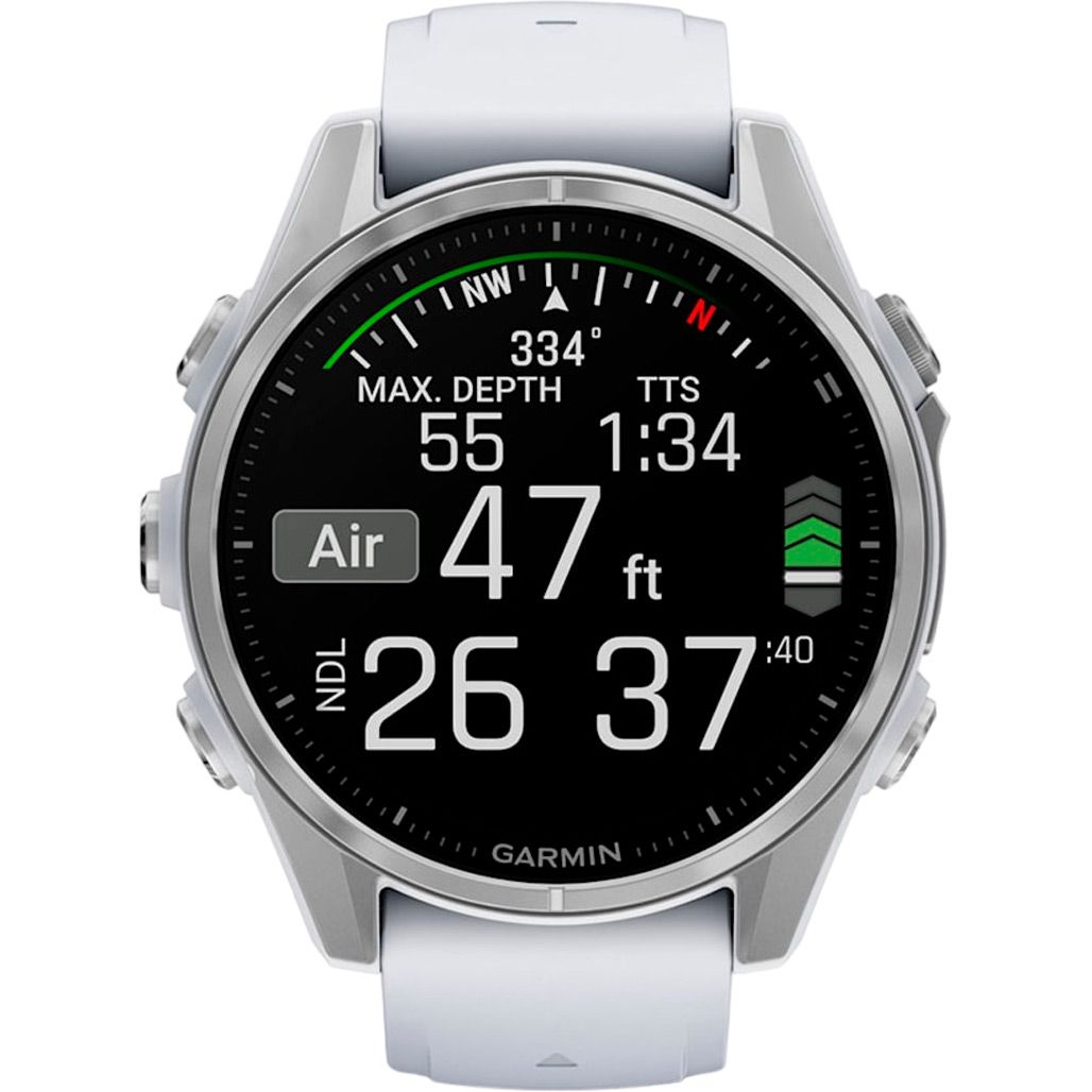 Смарт-годинник Garmin Fenix 8 AMOLED 43mm Silver with Whitestone Silicone Band (010-02903-00) 