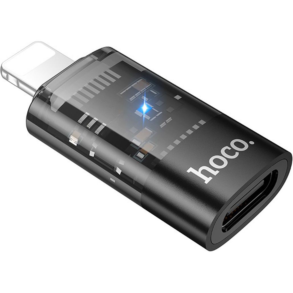 

Перехідник Hoco UA36A Lightning Male to USB-C Female OTG Black