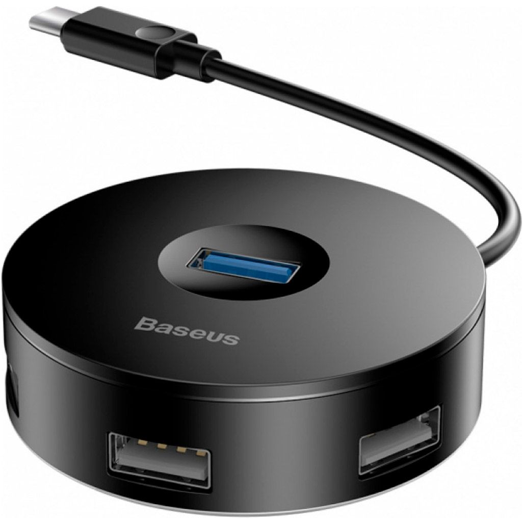 

USB-хаб Baseus Round Box 4-Port USB-C Black 0.1м (CAHUB-G01)