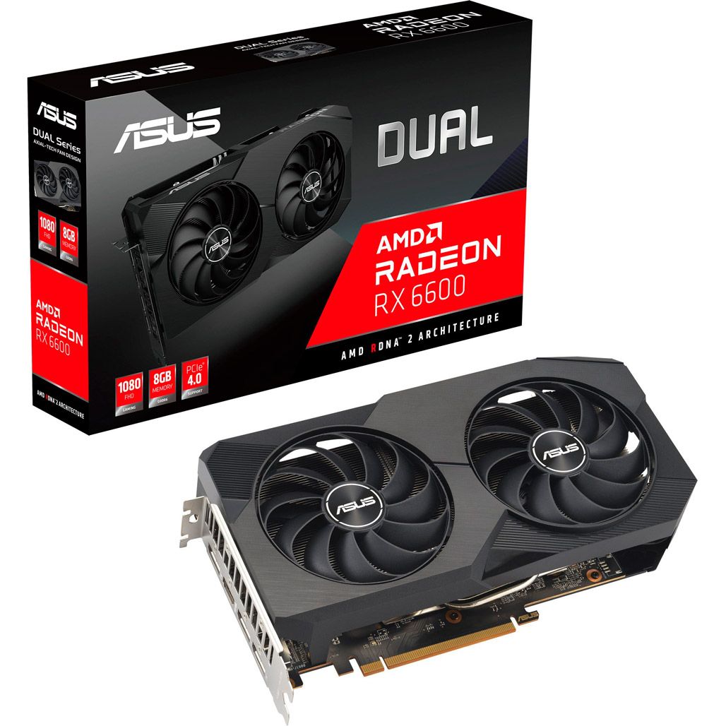 

Відеокарта Asus Dual Radeon RX 6600 V2 8GB GDDR6 (DUAL-RX6600-8G-V2)