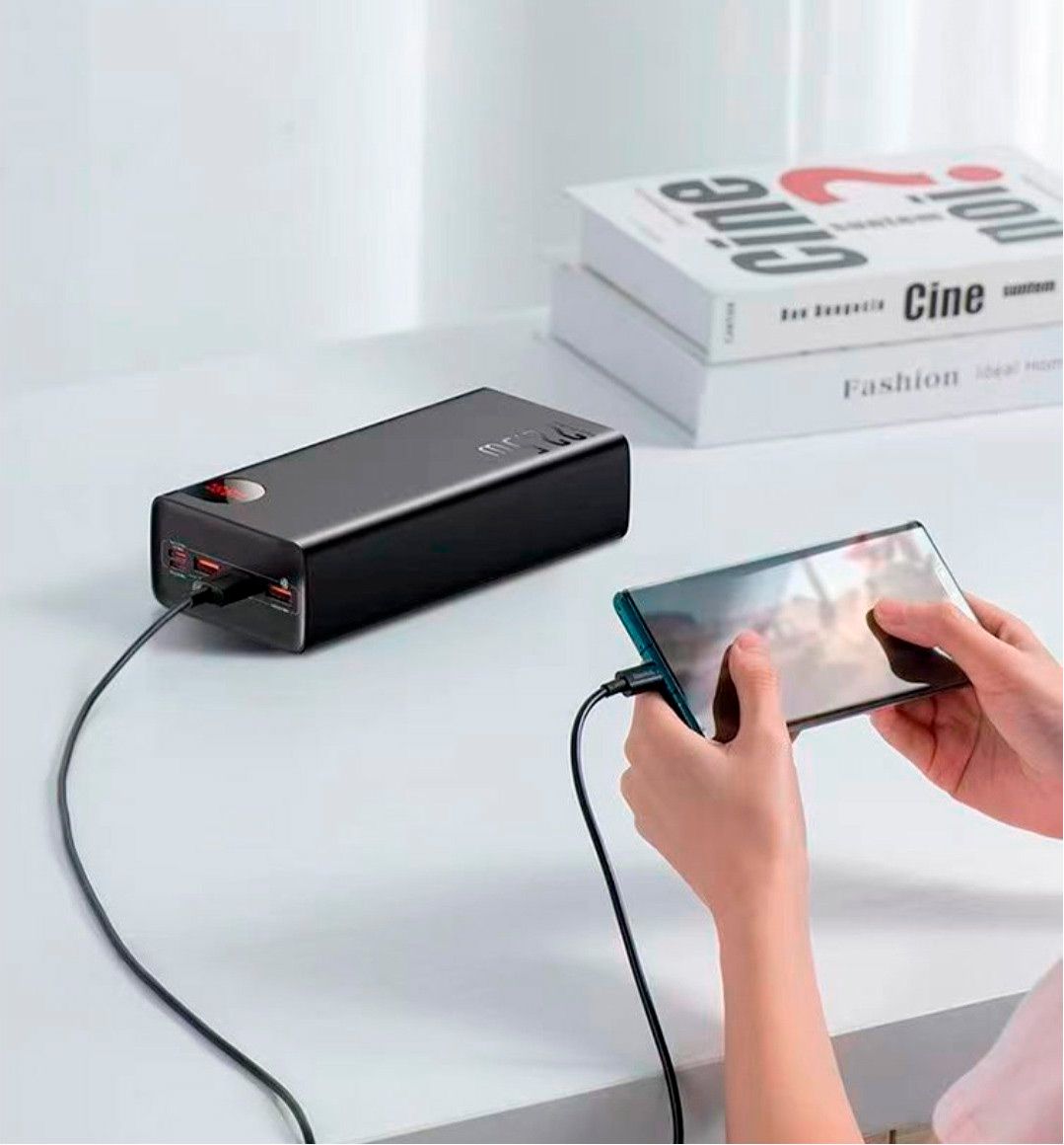 Зовнішній акумулятор Baseus Adaman Metal Digital Display 40000 mAh 22.5 Вт Black (PPAD020001) 