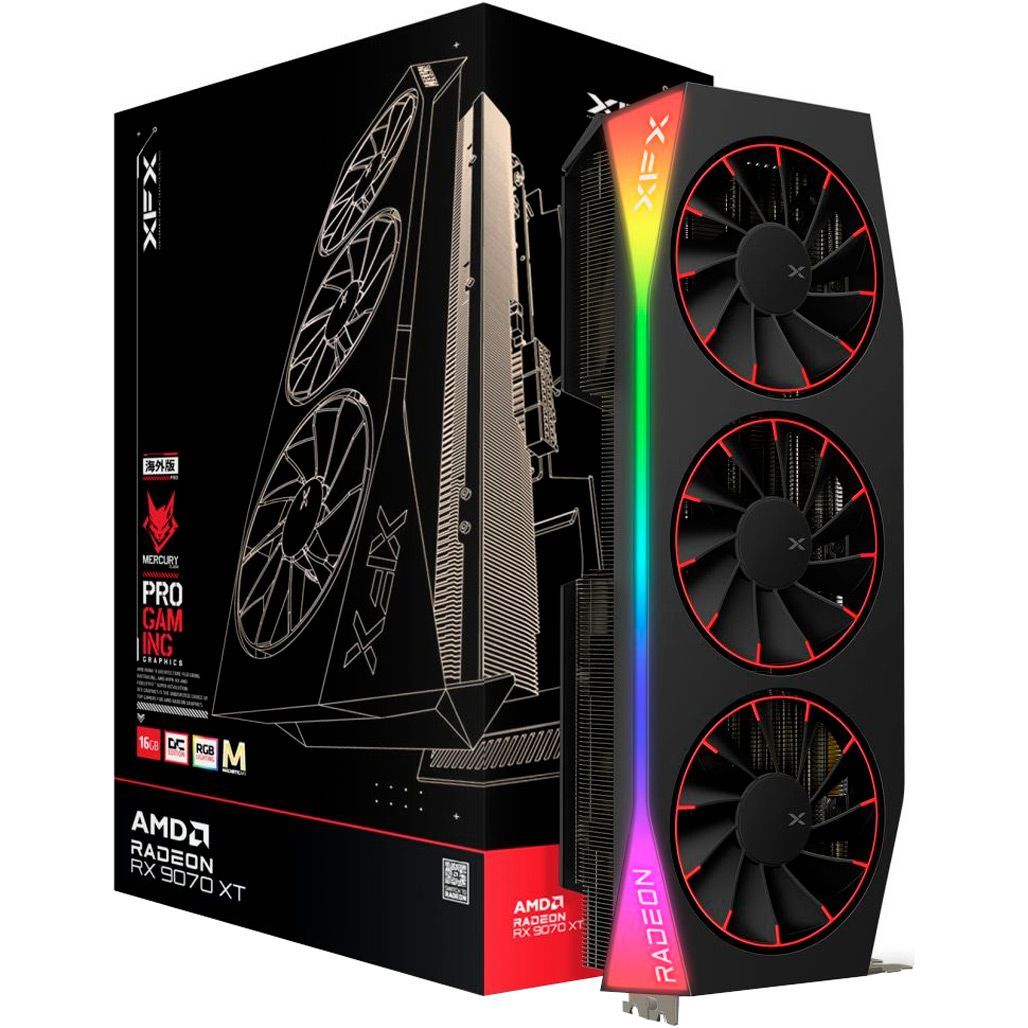 

Відеокарта XFX Mercury AMD Radeon RX 9070XT OC Magnetic Air Edition with RGB (RX-97TMARGB9) EU