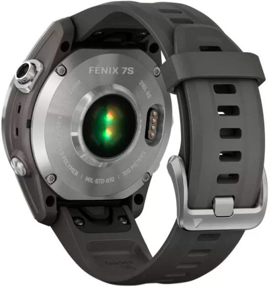 Смарт-годинник Garmin Fenix 7S Silver with Graphite Band (010-02539-00/01)