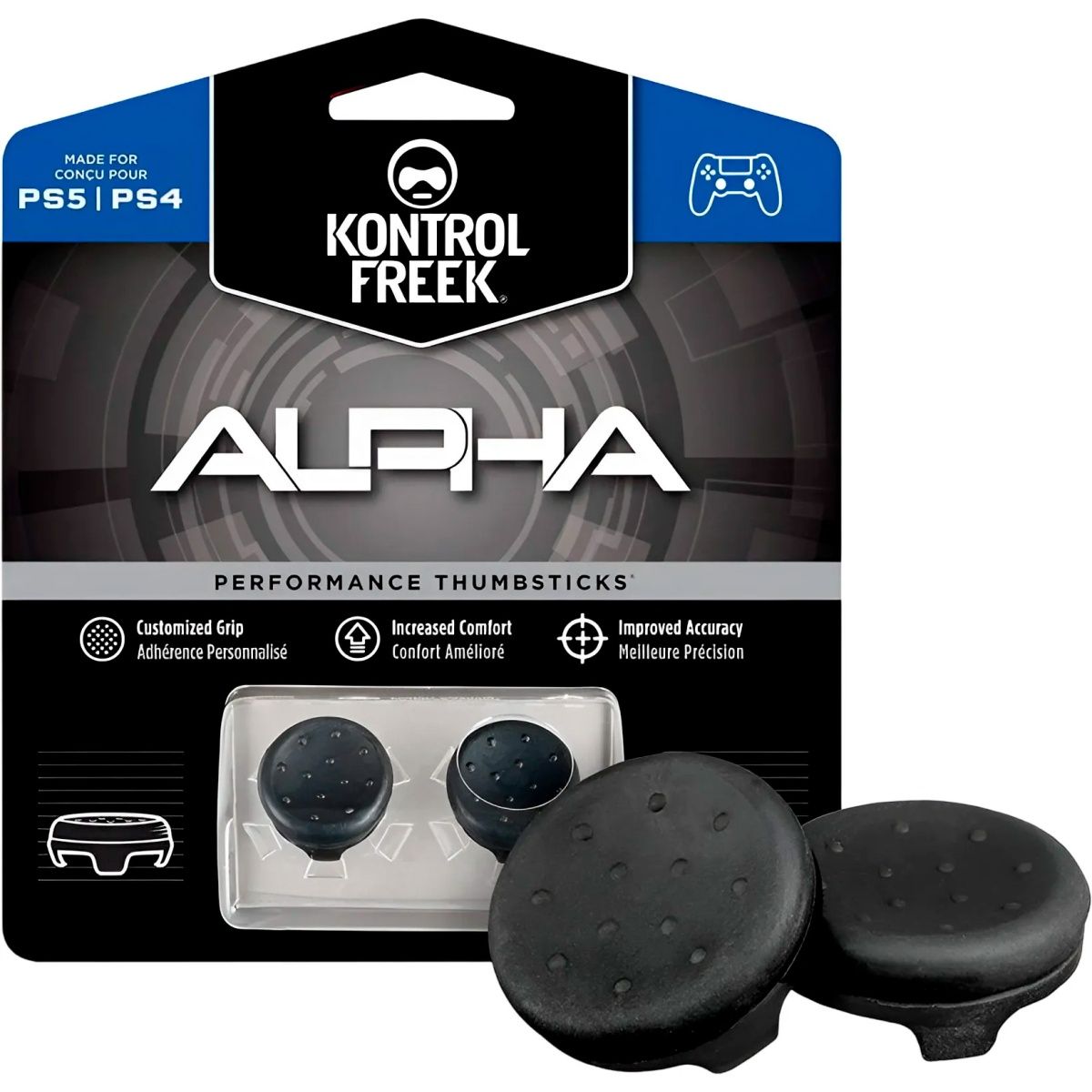 

Накладки на стіки KontrolFreek Alpha Black 2-pack для PS4/PS5 (B00O4FOB3O) Вітрина