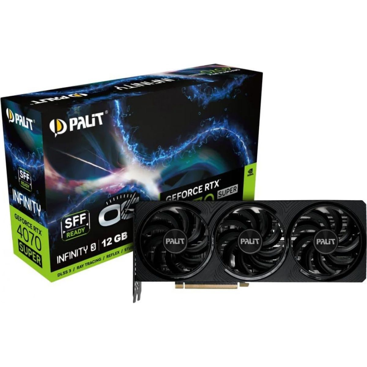 

Відеокарта Palit GeForce RTX 4070 Super Infinity 3 OC 12GB (NED407ST19K9-1043S) UA