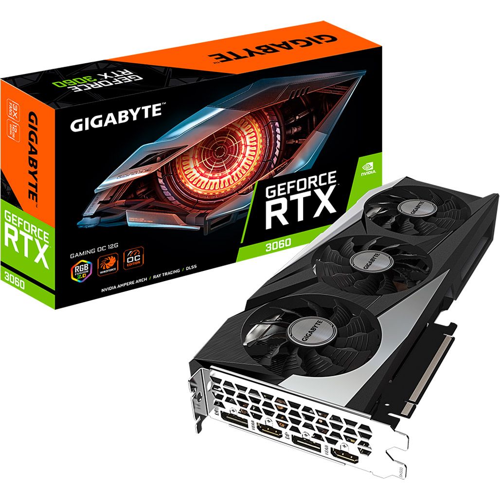 

Відеокарта Gigabyte GeForce RTX 3060 Gaming OC 12G rev. 2.0 (GV-N3060GAMING OC-12GD)