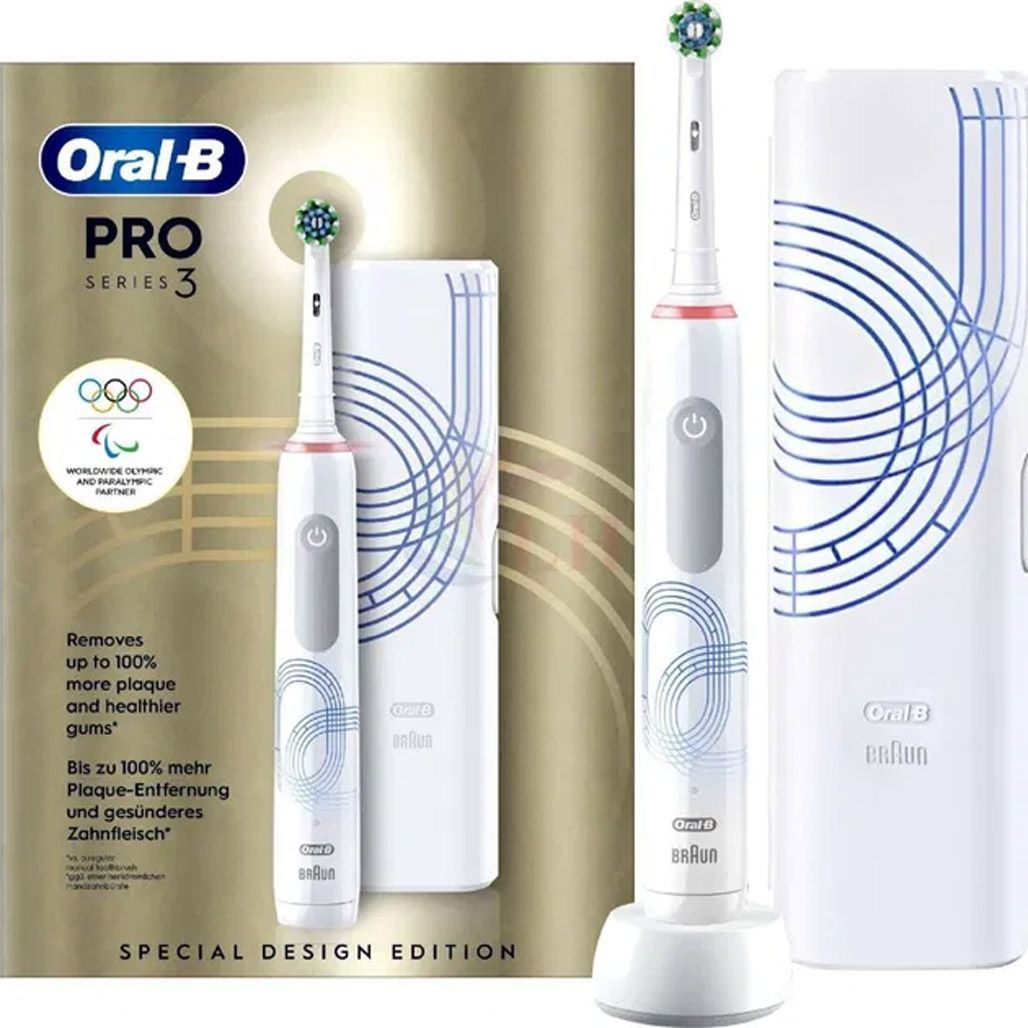 

Электрическая зубная щетка Oral-B D505 Pro 3 3500 Cross Action White Olympic Edition