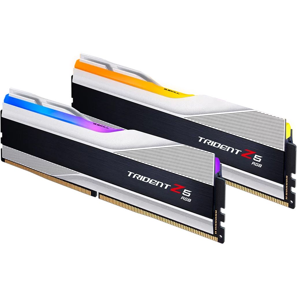 

Модуль пам'яті DDR5 G.Skill Trident Z5 RGB 2x16GB 6400MHz Silver (F5-6400J3239G16GX2-TZ5RS)