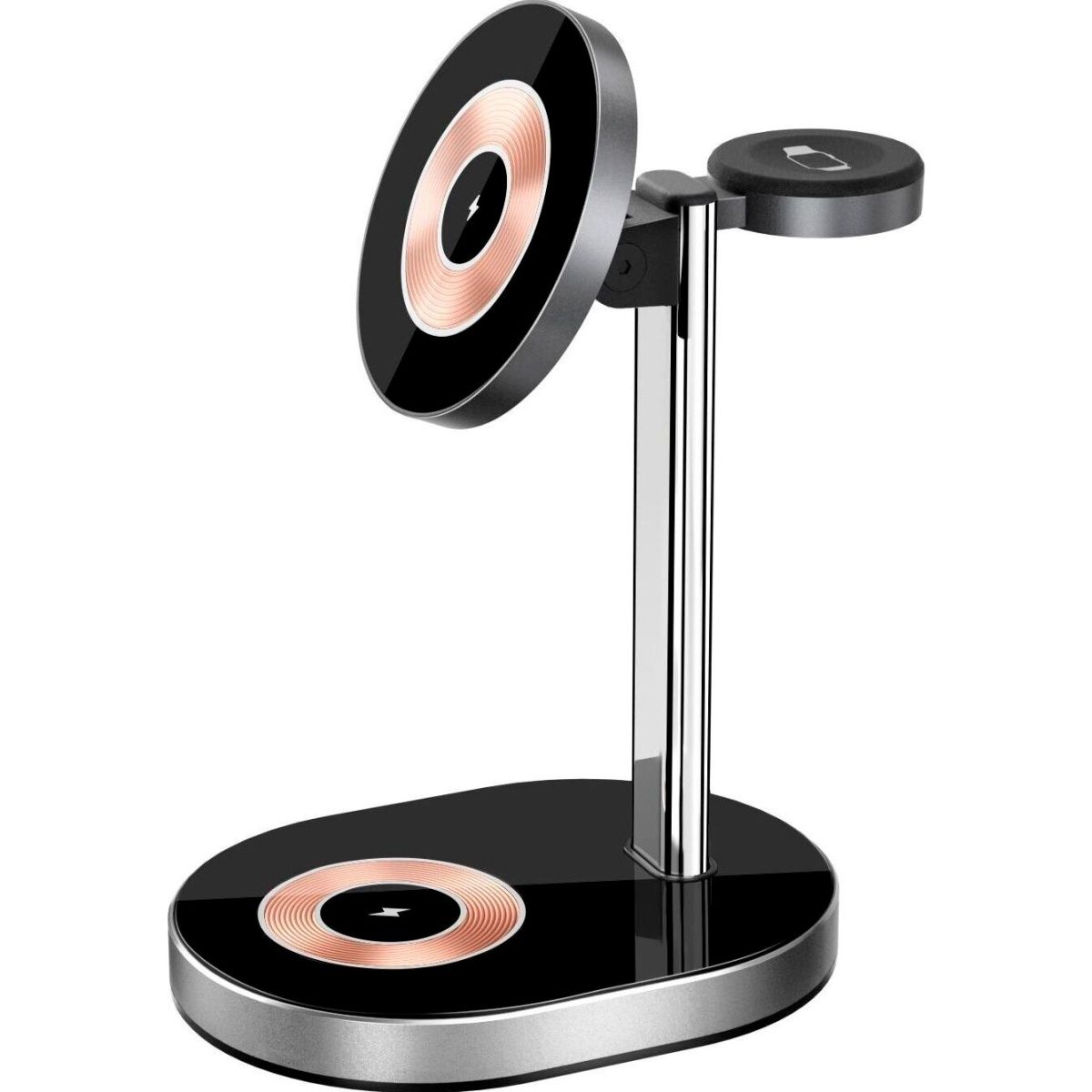 Бездротовий зарядний пристрій WiWU Wi-W003 3 в 1 Wireless Charger with MagSafe Black