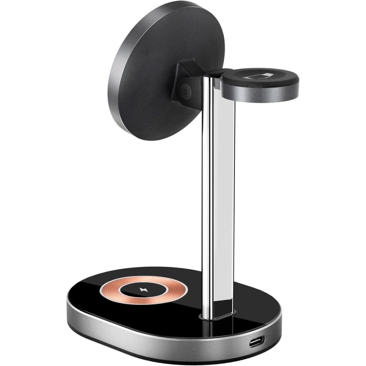 Бездротовий зарядний пристрій WiWU Wi-W003 3 в 1 Wireless Charger with MagSafe Black