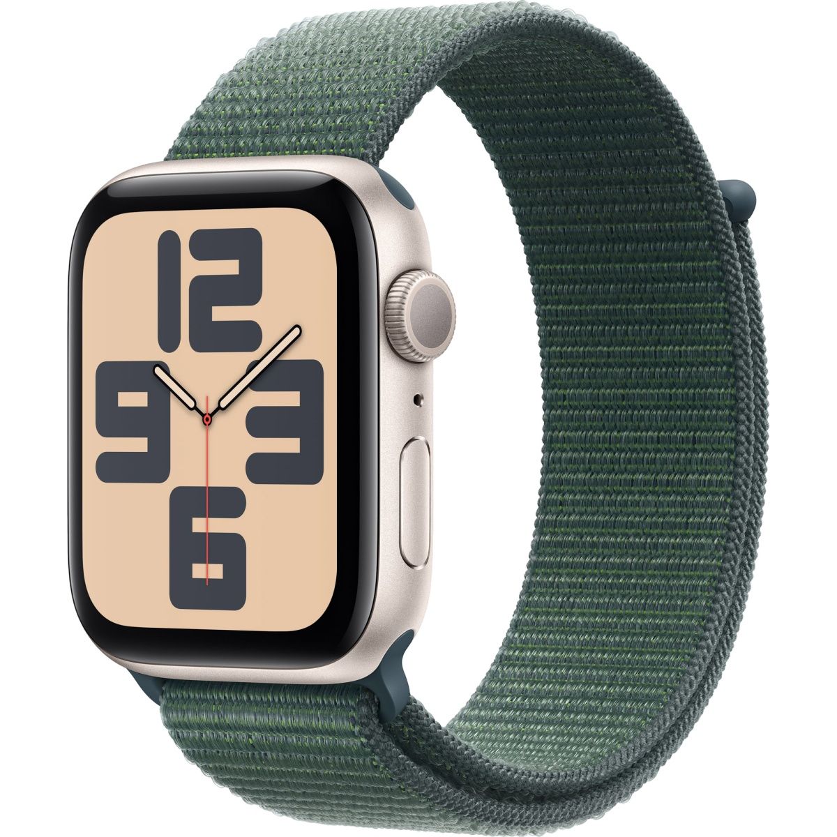 

Смарт-годинник Apple Watch SE 2 GPS 44mm Starlight Aluminium Case with Lake Green Sport Loop 2024 (MXEW3)