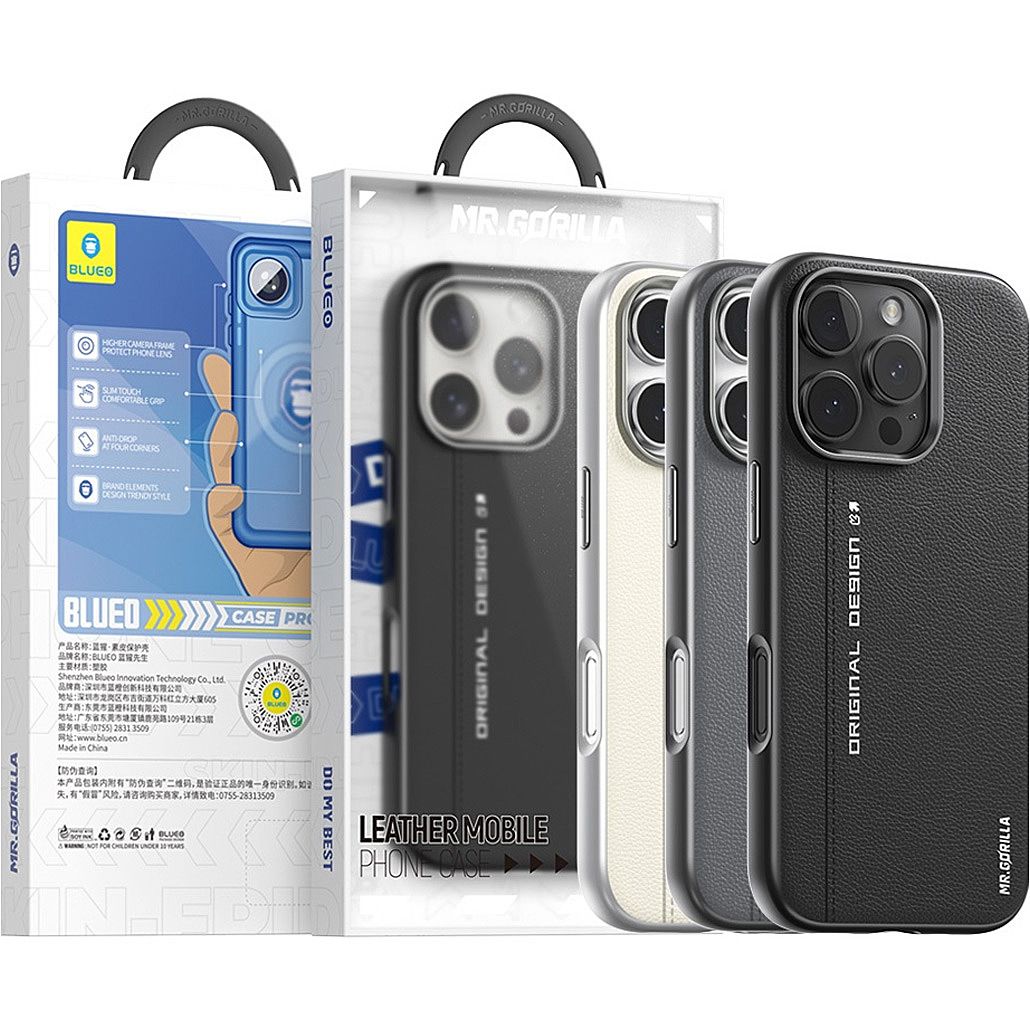 Чохол Blueo Leather with MagSafe для Apple iPhone 16 Pro Max Grey (B52-I16PMGRY)