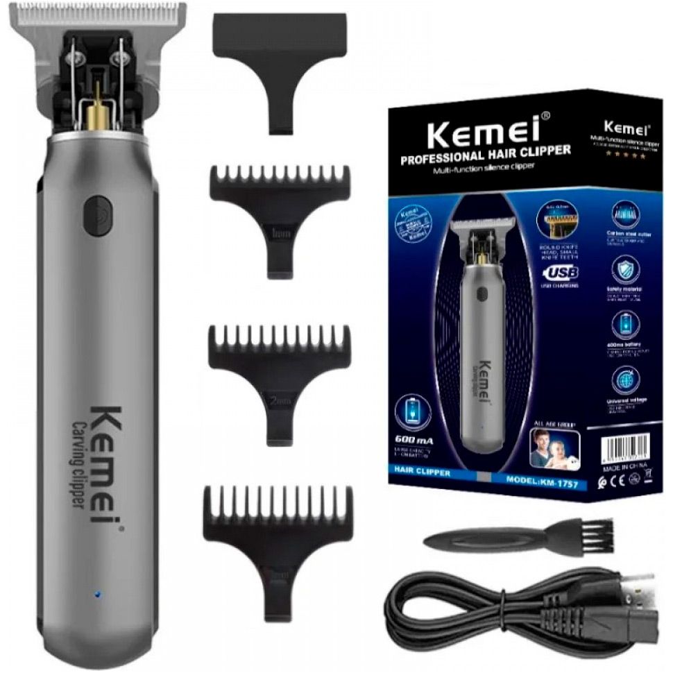 Тример для бороди та вусів Kemei KM-1757