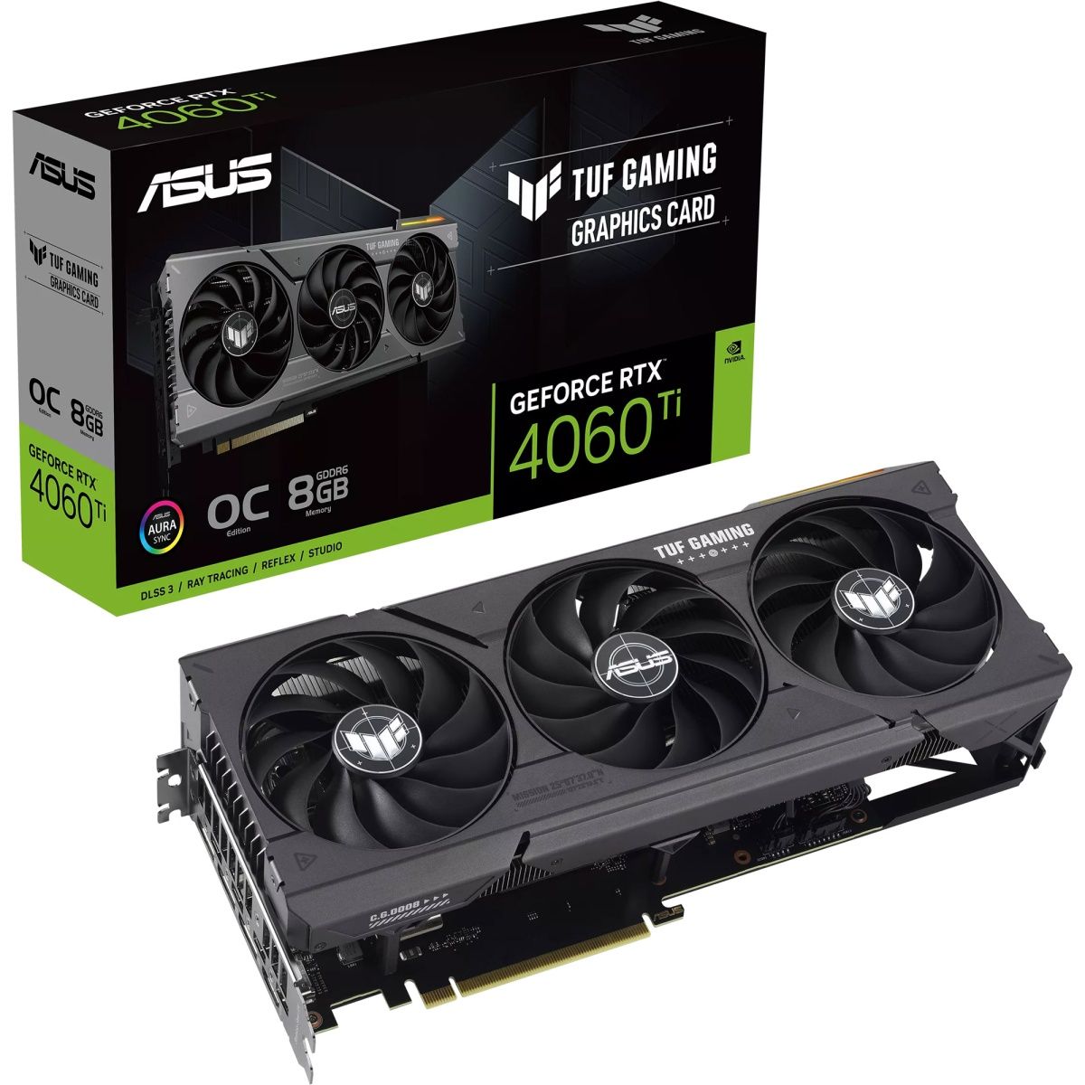 

Відеокарта Asus TUF Gaming GeForce RTX 4060 Ti 8GB OC Edition (TUF-RTX4060ti-O8G-GAMING)