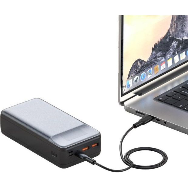 Зовнішній акумулятор XO PR201 30000mAh 65W Black