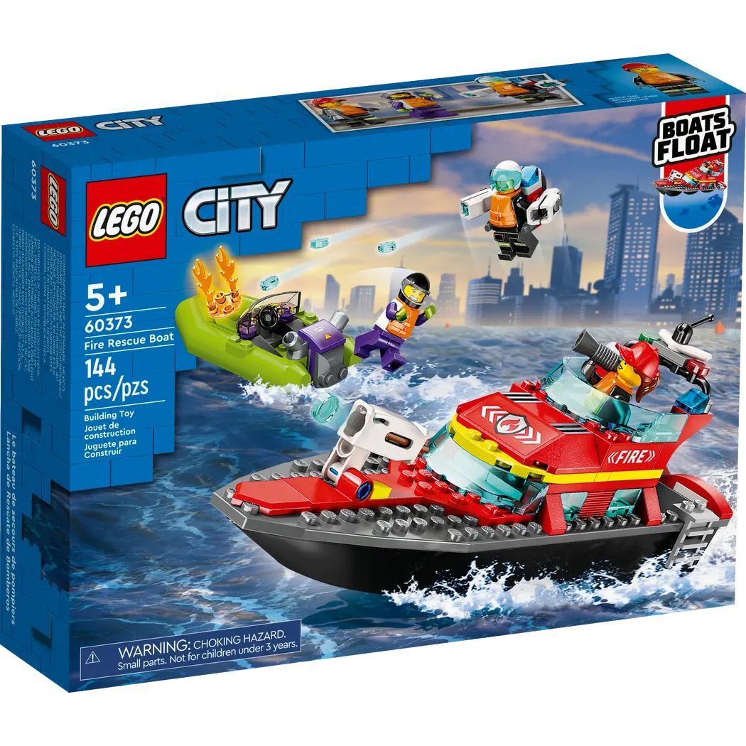 Конструктор LEGO City Човен пожежної бригади (60373) 