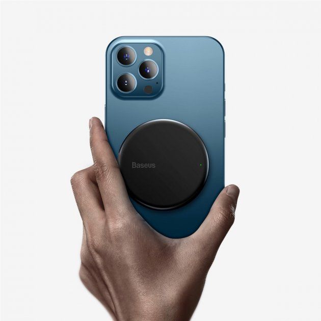 Бездротовий зарядний пристрій Baseus Simple Mini Magnetic Wireless Charger Black (WXJK-F01)