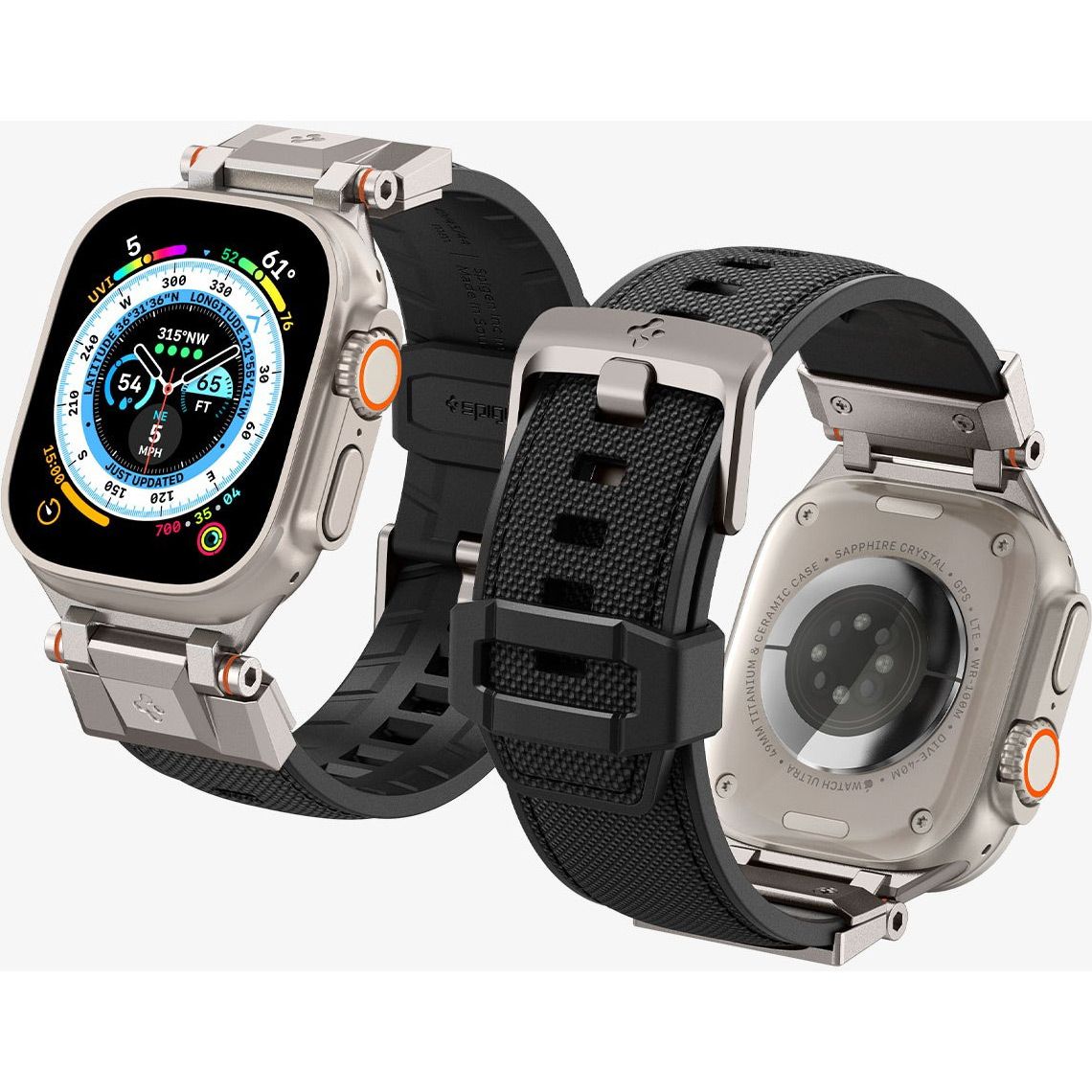 Ремінець Spigen DuraPro Armor для Apple Watch 42/44/45/49 mm Black (AMP06065)