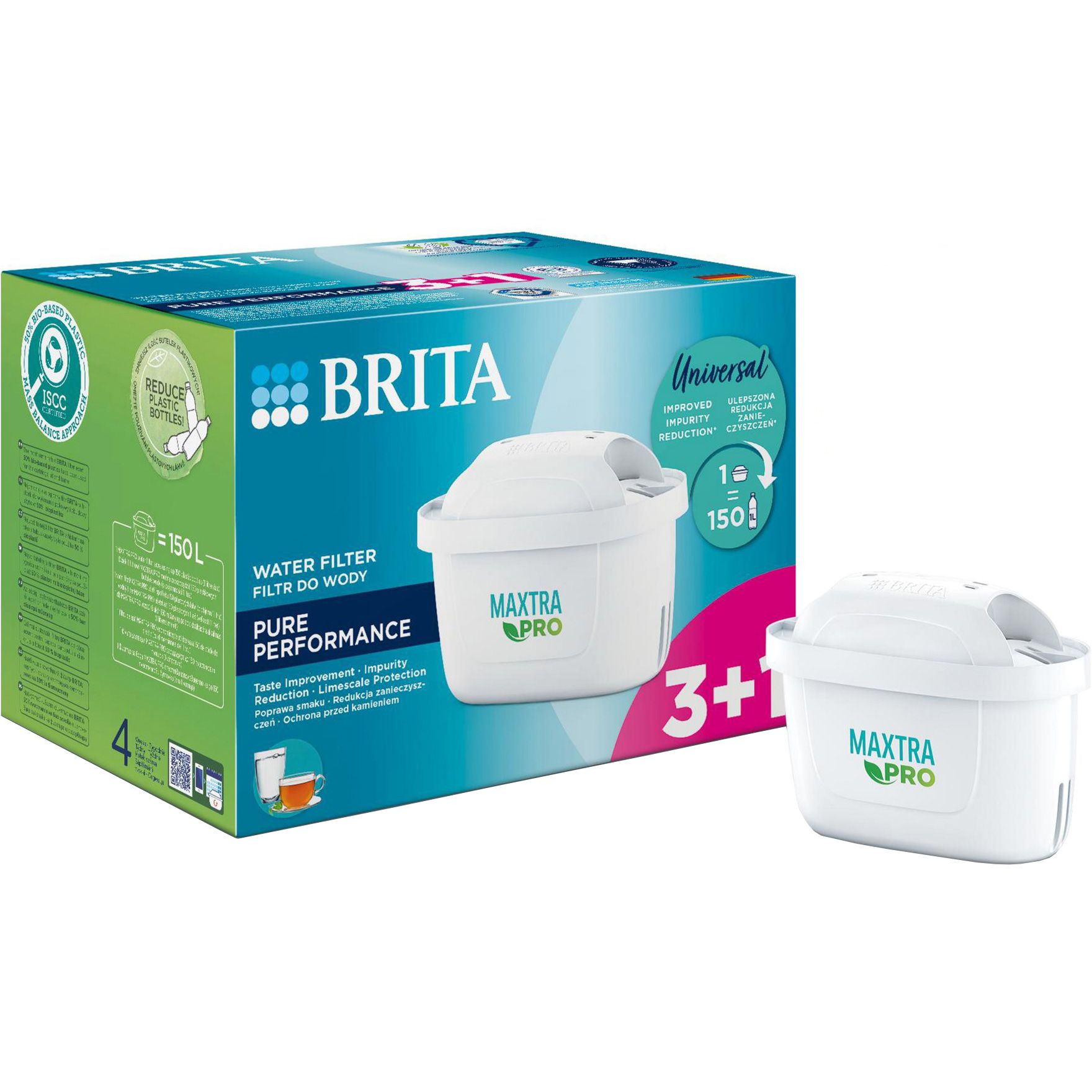 

Сменный фильтр для кувшина Brita MXPro 3+1 шт (1051759)