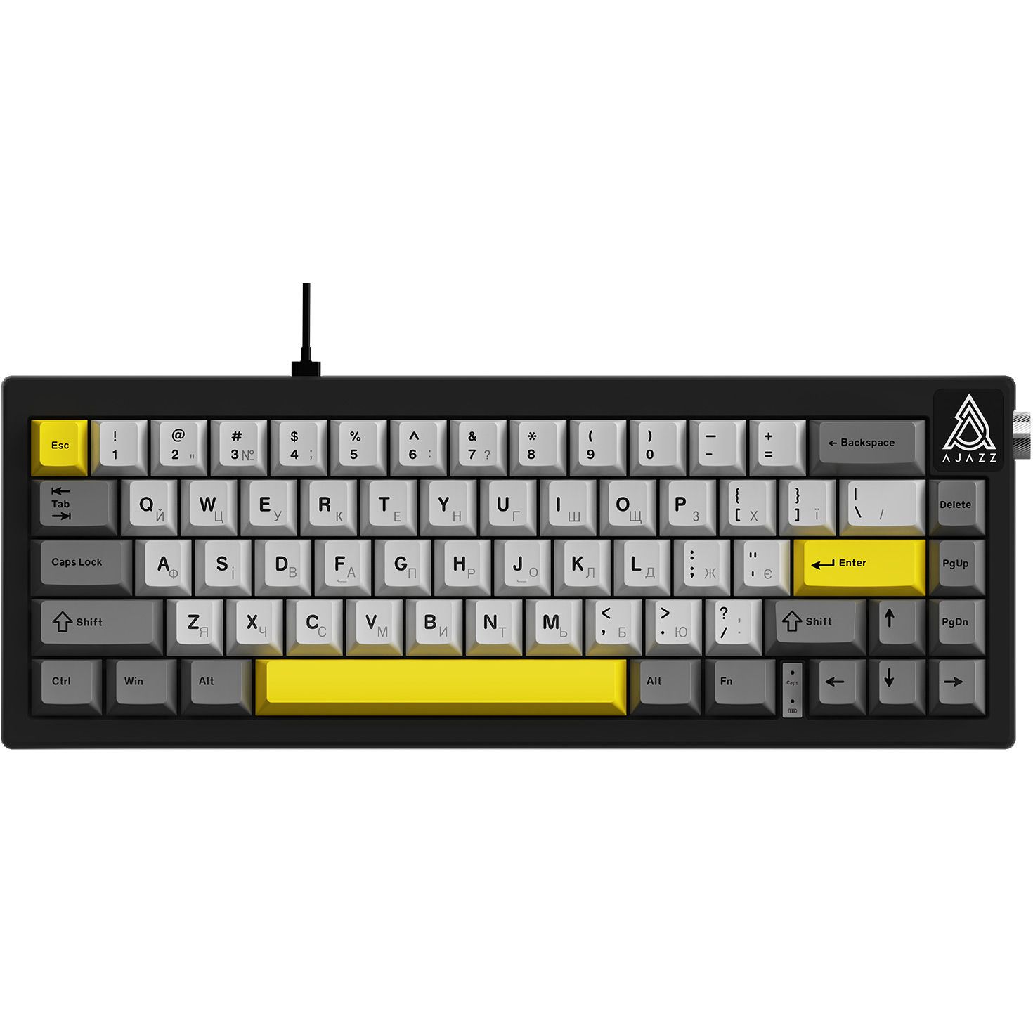 

Клавиатура Ajazz AK650 Moon Yellow Switch Black/Grey/Yellow (AK650-MY-GWY)