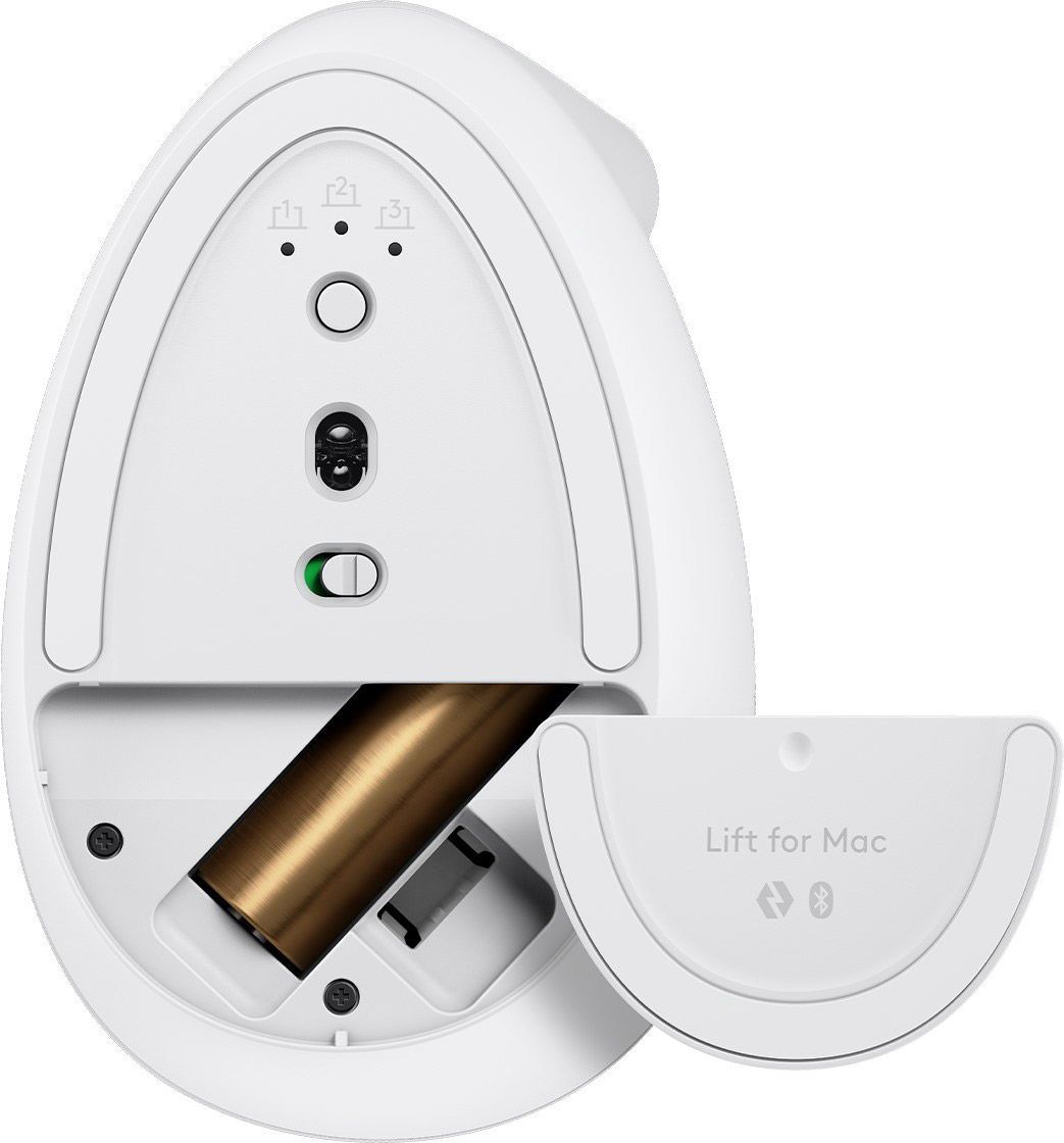 Миша Logitech Lift for Mac Vertical Ergonomic Mouse Off White (910-006477)