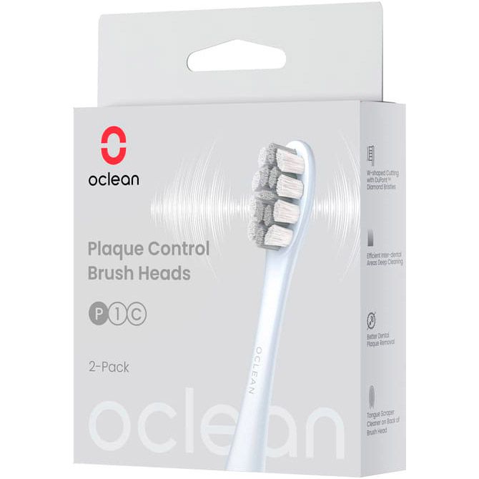 Насадка для зубної щітки Oclean P1C9 Plaque Control Silver 2шт