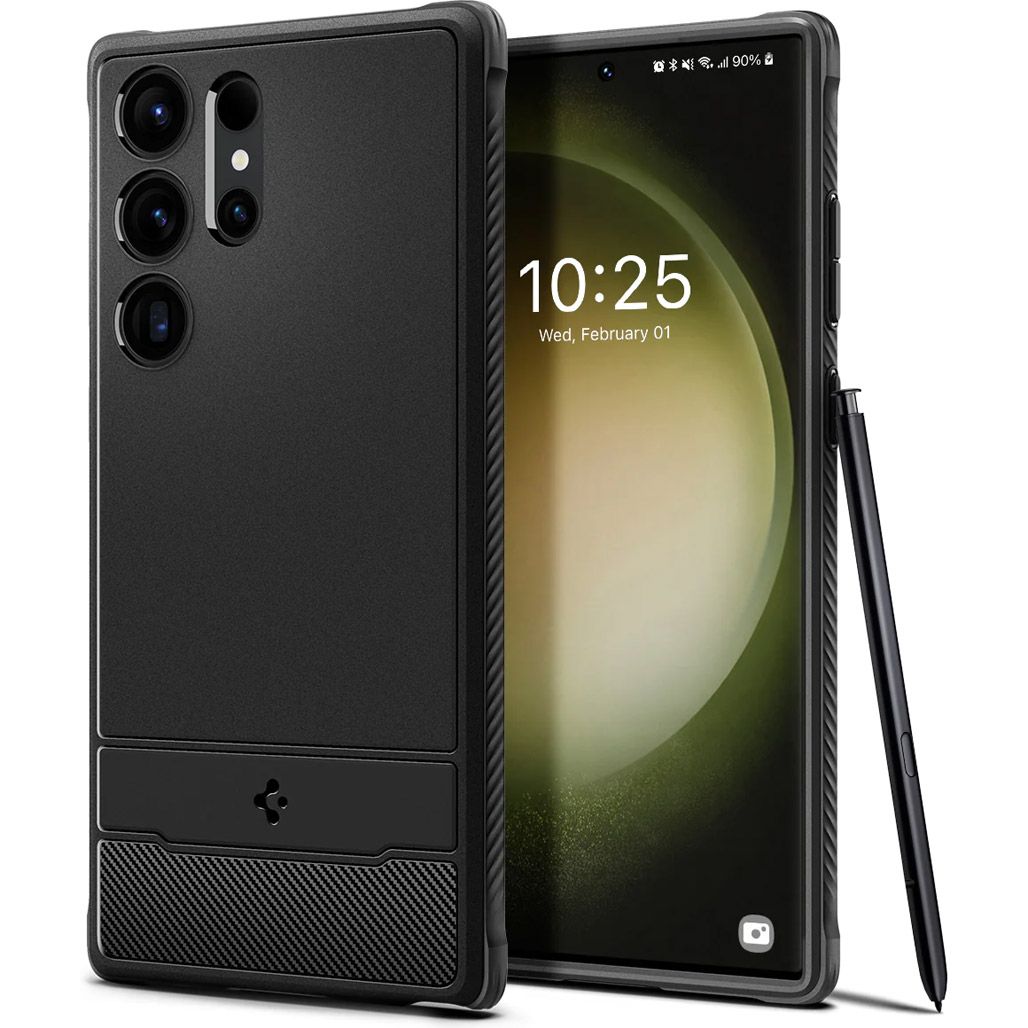 

Чохол Spigen Rugged Armor для Samsung Galaxy S23 Ultra Matte Black (ACS05613)