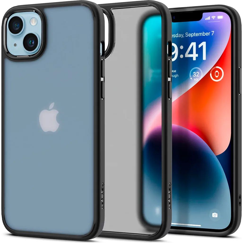 

Чохол Spigen Ultra Hybrid для Apple iPhone 14 (Frost Black)