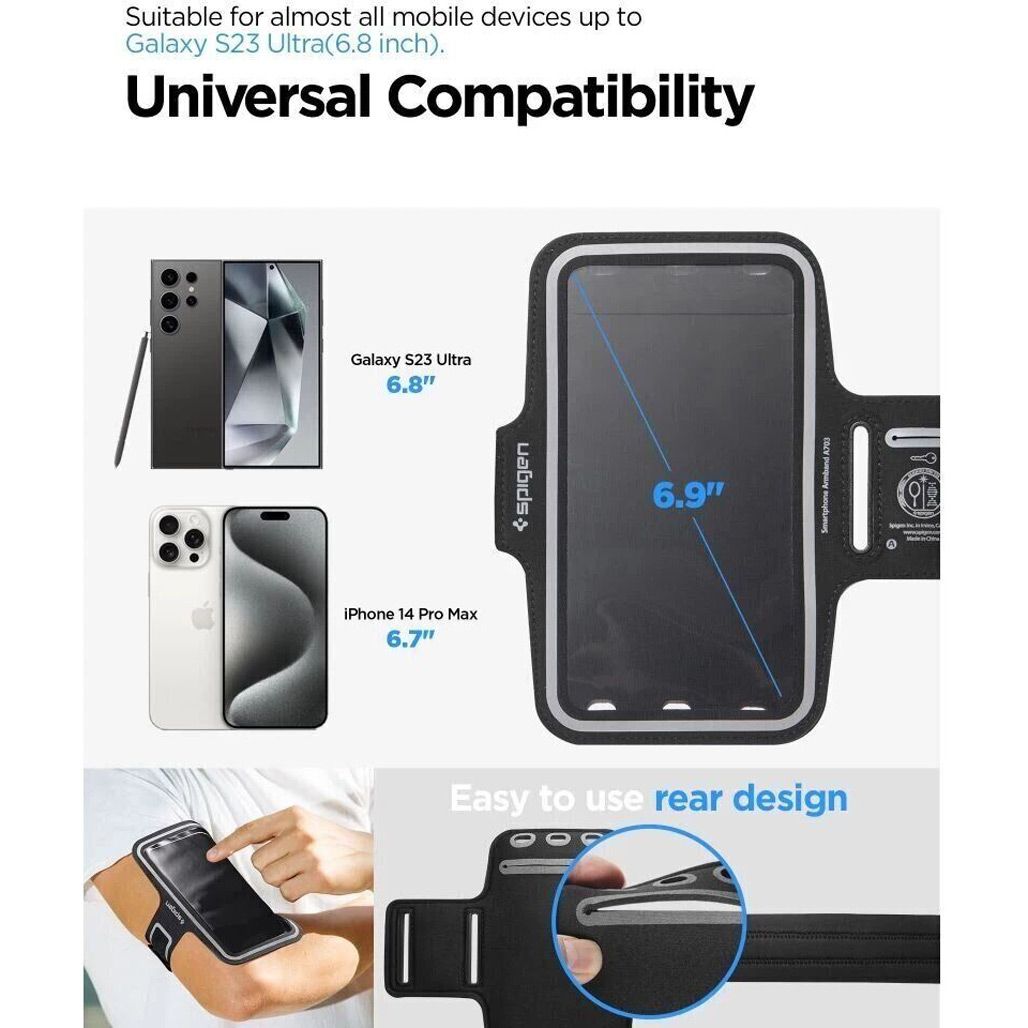 Чохол на руку Spigen A703 Dynamic Shield Armband Black (AMP07187) 