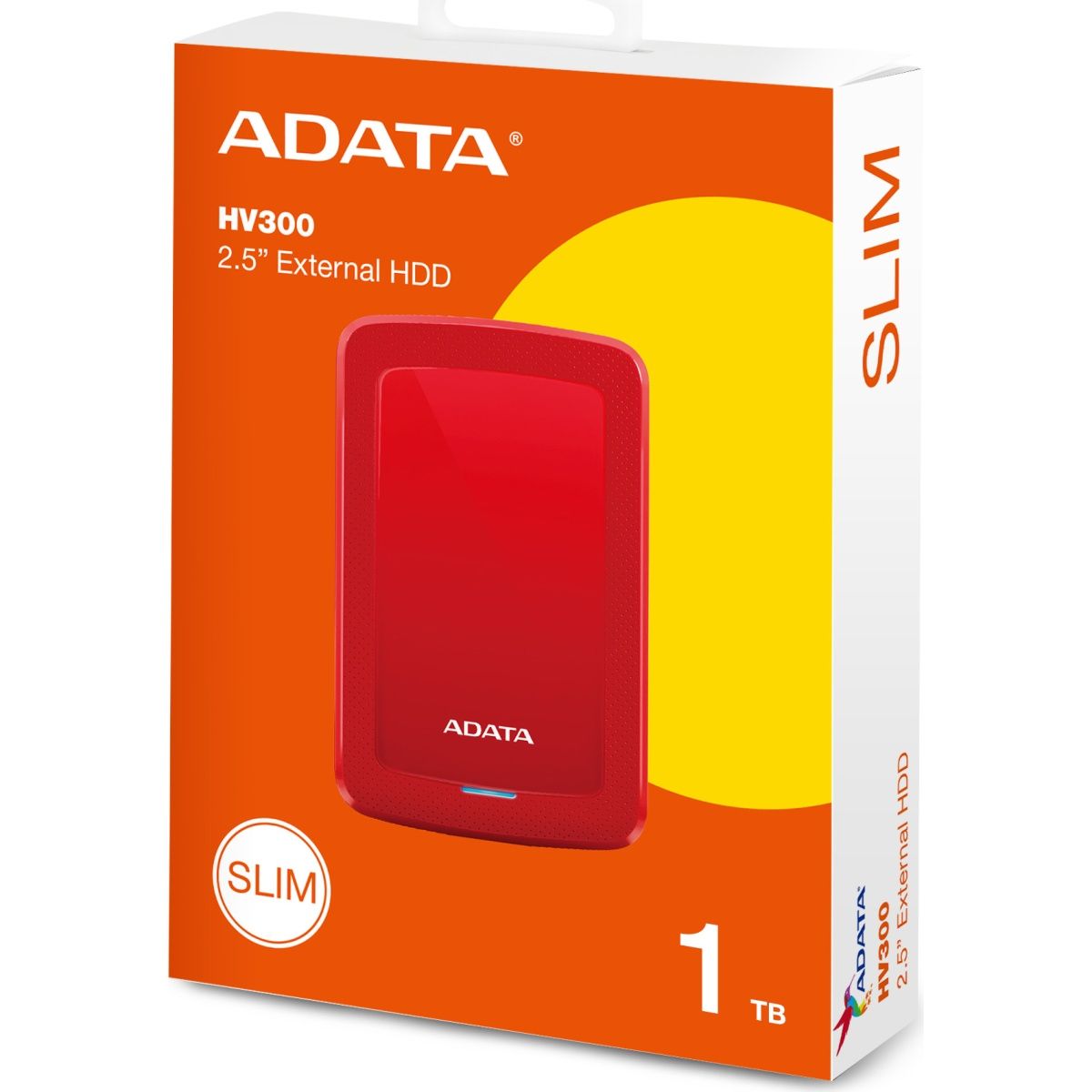 Зовнішній жорсткий диск ADATA DashDrive Durable HV300 1TB Red (AHV300-1TU31-CRD)