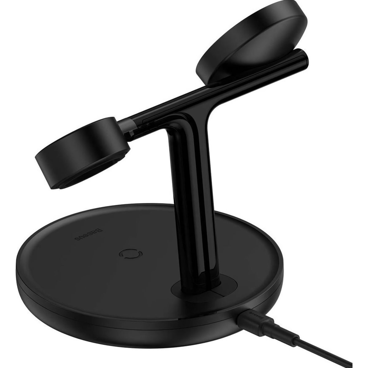 Бездротовий зарядний пристрій Baseus Swan 3in1 Wireless Magnetic Charging Bracket 20W Black (WXTE000101)
