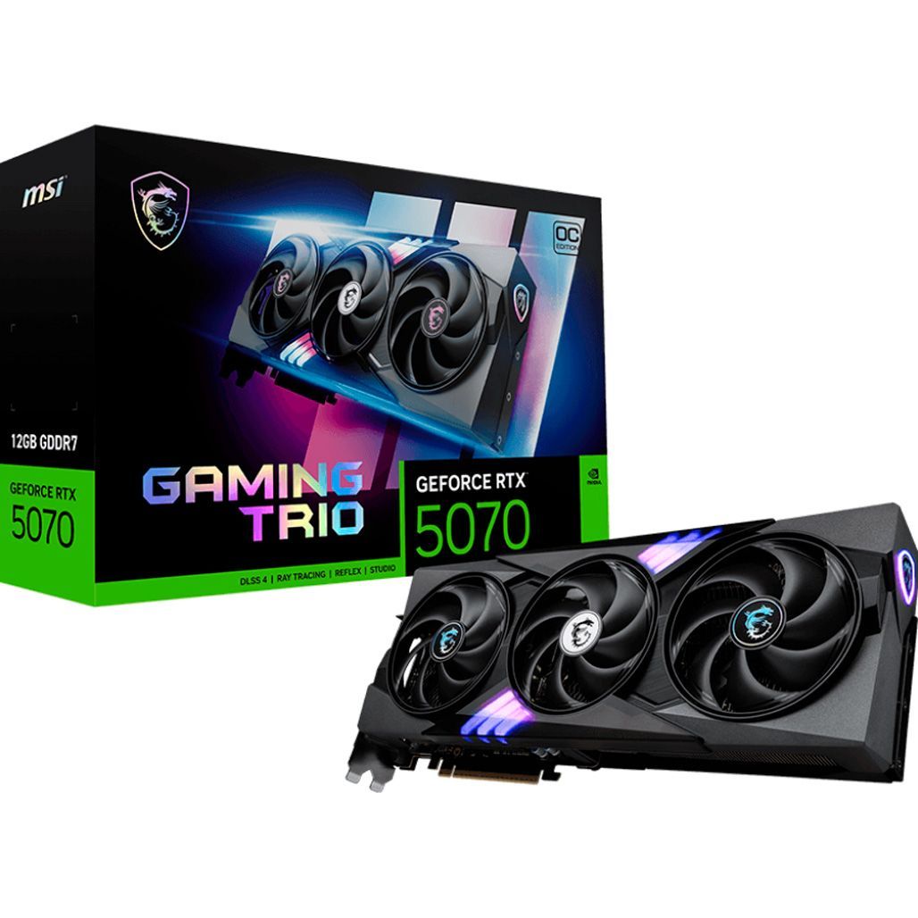 

Відеокарта MSI GeForce RTX 5070 12G GAMING TRIO OC (G5070-12GTC) EU