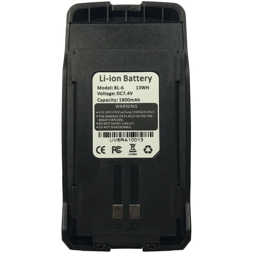 

Аккумуляторная батарея Baofeng для UV-6R Std 1800mAh (BL-6)