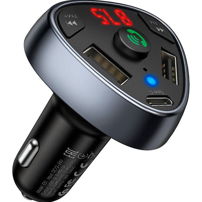FM-трансмітер Hoco E51 Road treasure BT FM Transmitter (730350)