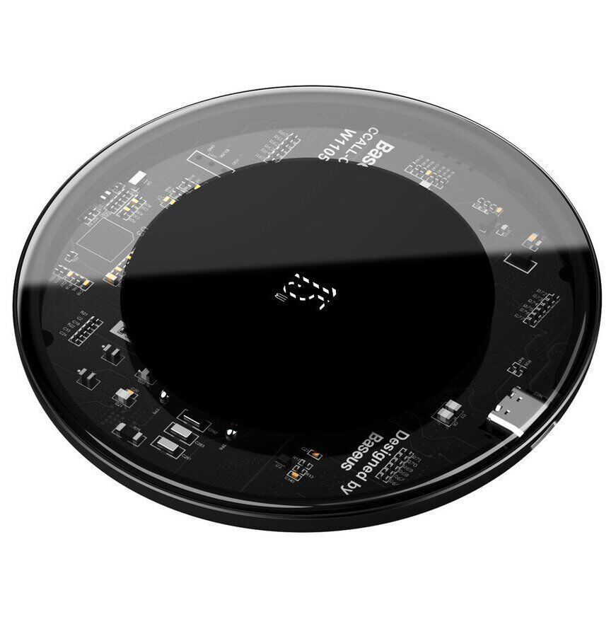 Бездротовий зарядний пристрій Baseus Simple Wireless 15W Charger Type-C Version (WXJK-BA02) Transparent