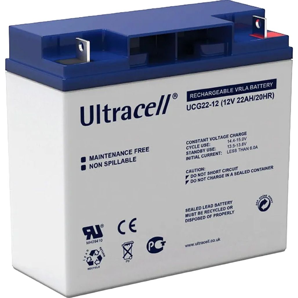 

Аккумулятор Ultracell UCG22-12 GEL 12V (12V/22Ah/264Wh)