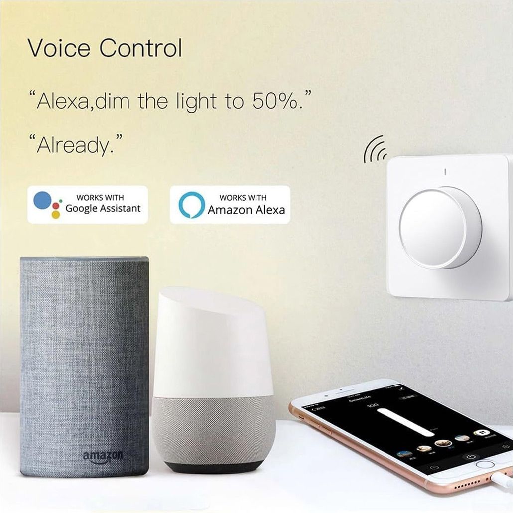 Розумний вимикач Tuya Smart Zigbee Dimmer White ZSWKD